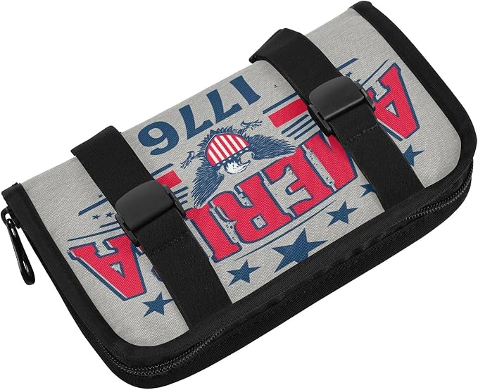Car Tissue Holder Car Napkin Holder Tissue Box Dispenser Storage Case Sun Visor Mask Holder Accessories with Adjustable Straps Reusable Refillable USA Patriotic 1776 - Image 2