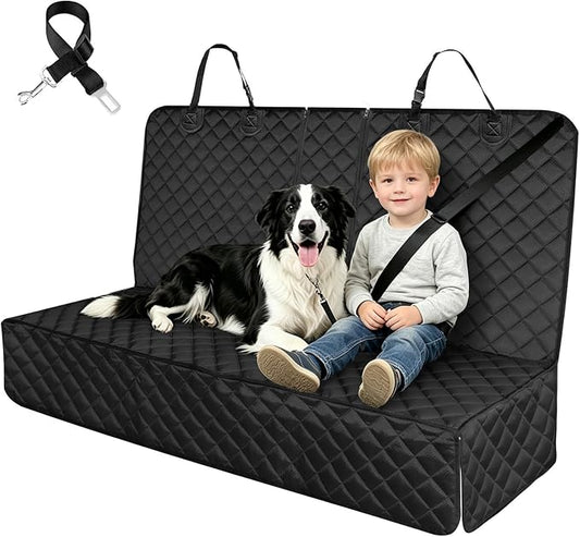 Dog Car Seat Cover for Back Seat, Waterproof Non-Slip Car Seat Covers Protector Scratchproof, Pet Bench Seat Covers for Cars, Trucks, Large Sedan, Large SUV (56" W*52" L) by HNCPSYCARSEATCOVERFORDOGS