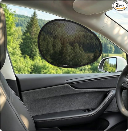 2 Pack Car Side Window Sun Shades, Static Cling Driver Side Window Shade | Upgrade Car Window Shades for Baby, Sun Blocker for Glare and Sun Protection, Clear Visibility, 15.7 × 11.4 inches by SWLOR