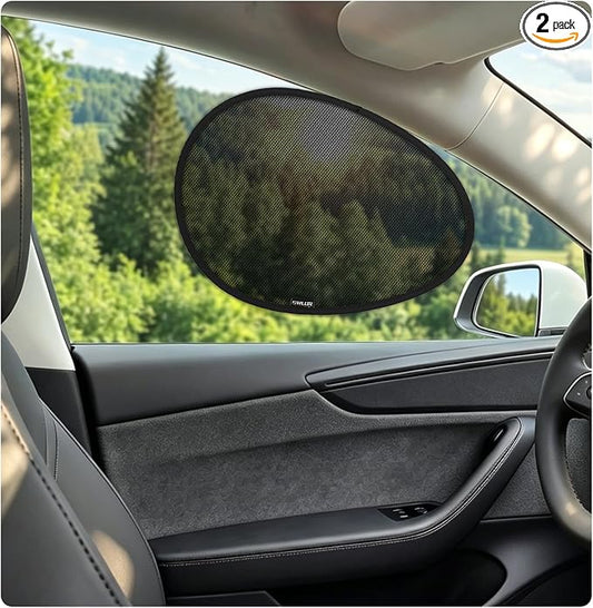 2 Pack Car Side Window Sun Shades, Static Cling Driver Side Window Shade | Upgrade Car Window Shades for Baby, Sun Blocker for Glare and Sun Protection, Clear Visibility, 15.7 × 11.4 inches by SWLOR