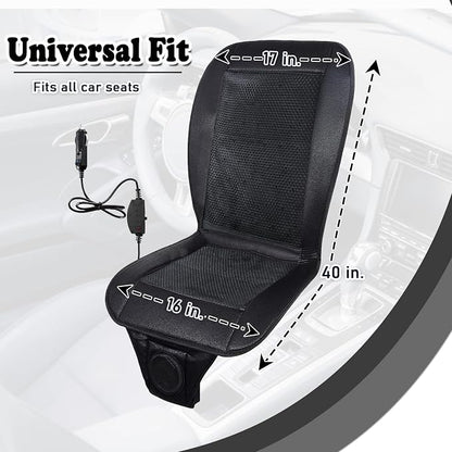ZONETECH Cooling Car Seat Cushion - Black Automotive Adjustable Temperature Comfortable Cooling Car Seat Cover (2 Pack) - Image 5