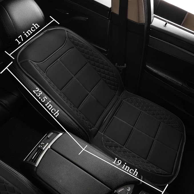 Car Seat Cushions, Car Seat Cover Foldable Portable Seat Cover | Comfortable Breathable Car Seat Cushion for Back and Seat Cushions with Bottom Anti Slip Silicon(1 Pack/Black) - Image 4