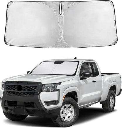 Autovir Windshield Sun Shade Fit for 2022-2024 2025 2026 Nissan Frontier | Sunshade, Front Car Window Shades Sun Visor, Blocks UV Rays & Heat, Car Accessories by Autovir
