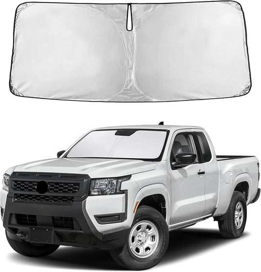 Autovir Windshield Sun Shade Fit for 2022-2024 2025 2026 Nissan Frontier | Sunshade, Front Car Window Shades Sun Visor, Blocks UV Rays & Heat, Car Accessories by Autovir
