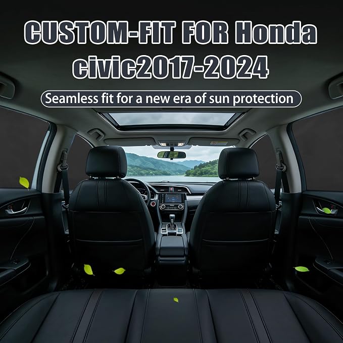 ZATOOTO Magnetic Honda Civic Sun Shade 2017-2024, Privacy & Cool, 4 Pack | Effective Sun Blocking. Magnetic Mount for Steel Frames. Great for Family Camping. Full Privacy Protection. - Image 7