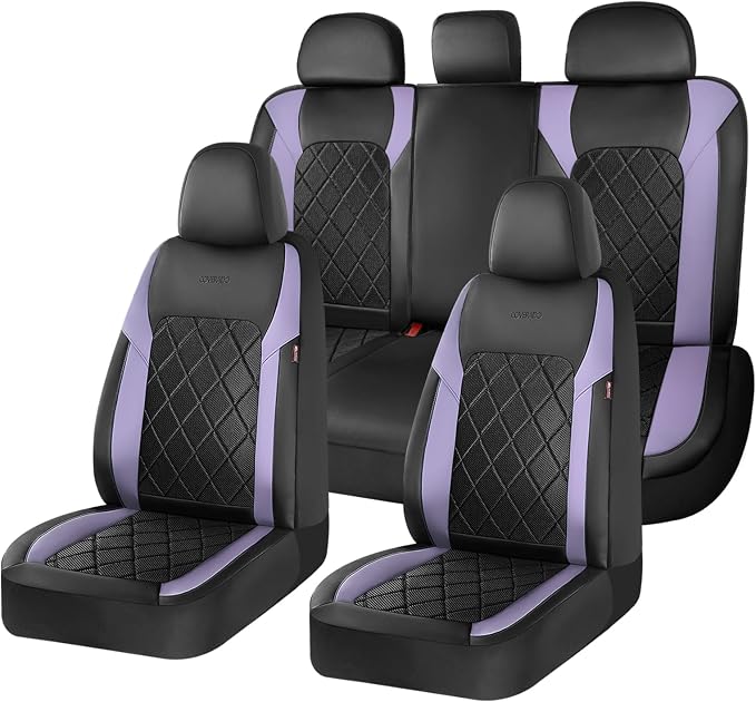 Coverado Car Seat Covers, Seat Covers Full Set, 5 Seats Automotive Seat Cover, Mesh Breathable Seat Protectors, Universal Fit for Most Cars by COVERADOAUTO