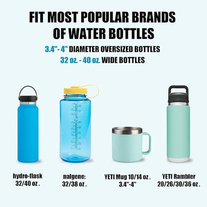 SEVEN SPARTA Car Cup Holder Expander for 32-46oz Large Bottles & Tumblers | Larger Version Fits Yeti 46oz, Hydro Flask & Nalgene, Upgraded Adjustable Offset Base, Fits 3.5"-4" Bottles, Mugs & Tumblers - Image 7