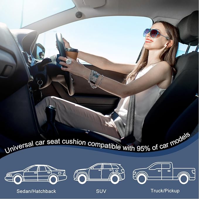 BEITK 2 Pack Black Ventilated Cooling Mesh Bottom Car Seat Covers | 3D Air Mesh, PU Leather, Breathable, with Storage pocket, Non-slip, Universal Fit for Car Truck SUV, Easy to Install - Image 8