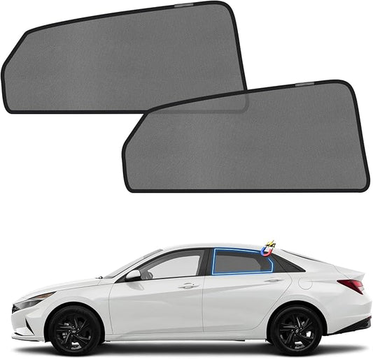 KUST Car Window Shades for 2021-2025 2026 Hyundai Elantra Accessories, Breathable Mesh Magnetic Window Covers, Rear Back Side Window Sun Shades UV Block Privacy Protection for Baby Camping 2PCS by KUST