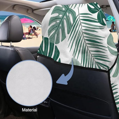 SEANATIVE Seat Cover Towel, Sweat Carseat Protector, Tropical Leaf Car Towel Cushion Cover Perfect for Car Truck SUV Seat, Great for Surfing Yoga Gym Workout - Image 6