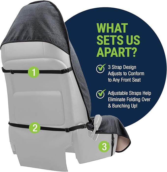 Season Guard Waterproof Towel Seat Cover, Universal Fit Non-Slip Font Cover - Image 5