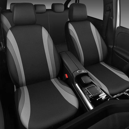 CAR PASS EVA Waterproof Car Seat Covers Full Set,Black Gray Seat Covers for Cars,Airbag Compatible,Universal Fit Sedans,Vans,SUVs,Trucks (Black and Gray) - Image 5