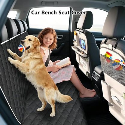 Meolsaek Back Seat Cover for Dogs,Zipper Hammock Car Seat Protector(Black) | 600D oxford fabric,Zippered side flaps,No-smell car seat cover for back seat as hammock, trunk liner or camping mat - Image 4