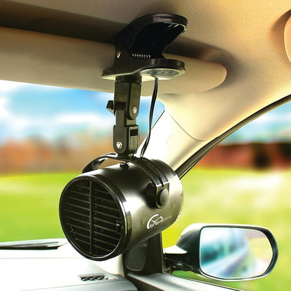 TRAVEL TIME 12V Turbo Fan Clip-On, Black – Universal for Most Vehicles, Variable Speed Control, Cooling Fan, Portable Fan for Cars, Trucks, and UTV's - Image 4