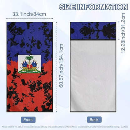 SEANATIVE Sports Towel Seat Covers for Cars - Quick-Dry Sweat Towels for Gym, Hiking & Beach with Anti-Scratch Design (Machine Washable, Universal Fit), Haiti Flag Pattern - Image 7