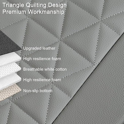 Black Panther Luxury Faux Leather Car Seat Cover Front Bottom Seat Cushion Cover, Anti-Slip and Wrap Around The Bottom, Fits 95% of Vehicles - 1 Piece,Light Gray - Image 3
