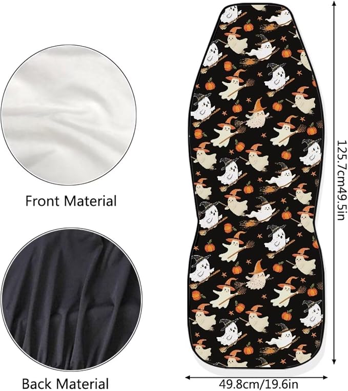 Halloween Ghost Cute Car Seat Covers Washable Seat Protector | Washable and Breathable Automotive Vehicle Seat Covers for Women Interior for Cars, Sedans, Trucks, SUVs - Image 5
