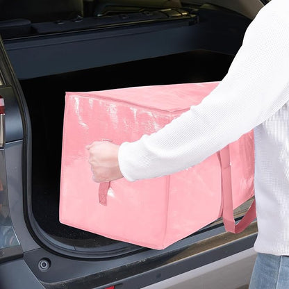 TICONN 6 Pack Extra Large Moving Bags Heavy Duty with Zippers & Carrying Handles, Durable Storage Bags Moving Boxes for Closet Organizers and Storage (6 Pack, Coral) - Image 10