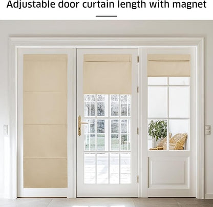 NICETOWN Blackout Door Blinds, No Drill Thermal Insulated Door Shade | No Tools Roman Roll Up Curtains for Light Conrol, Sidelight Curtains, 24" W x 72" L, 1 Panel, Biscotti Beige - Image 5