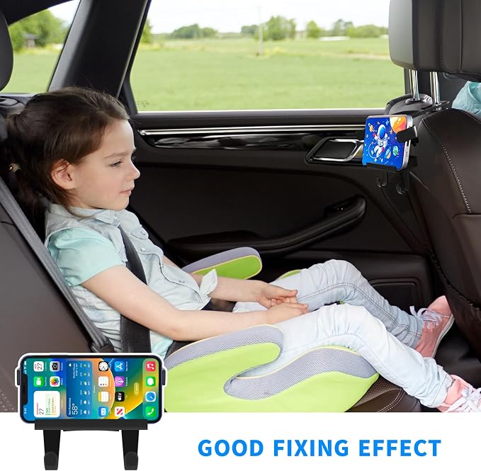 Upgraded Car Headrest Hidden Hook 2 in 1 Car Seat Hooks with Phone Holder for Purse, Hangers Vehicle Organizer ，Durable Hanger Storage Holder Organizer - Image 3