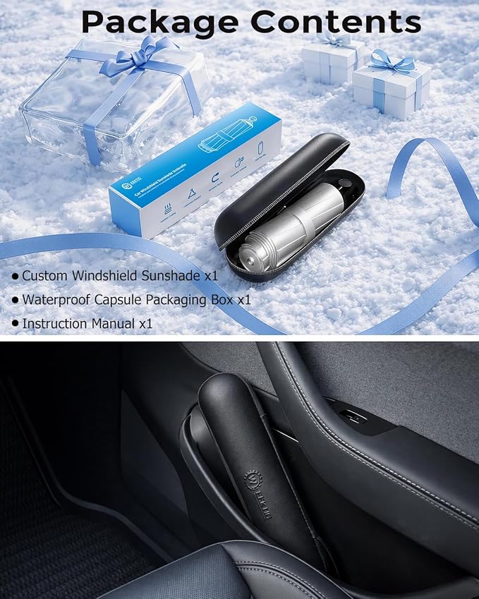 Weektic Custom Windshield Sun Shade Umbrella for Toyota Camry 2012-2026, [Double Thickened Ice Crystal Coating], Sun & Heat Protection, Keep Vehicle Cool & Protect Interior - Image 4