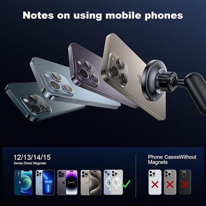 for 15W MagSafe Car Charger, Strong Magnet, Dual PD&QC Ports, Vent Mount | For 15W MagSafe Car Charger, Cigarette Lighter Magnetic Mount, Dual PD&QC Fast Charging Ports for iPhone 17 16 15 Pro Max - Image 7