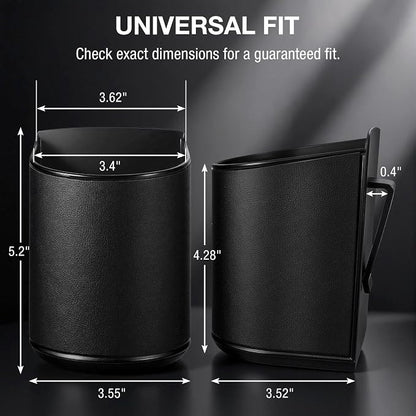 Car Door Cup Holder Sag-Free, Rigid Clip-On Extra Cup Holder for Car Backseat & Headrest, Fits 12-30oz Tumblers, Leather-Wrapped Car Cup Organizer for Sedans & EVs - Image 7