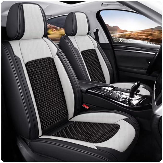 for car seat Covers Non-Slip （E.g, for Tesl,for Mercedes-Benz,for BMW,for Audi, for Ford, for Honda, for Nissan,for Toyota,for Chevrolet,for Jeep.. (Black Beige A+) - Image 7