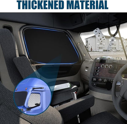 2 Pcs Side Window Sun Shade for Freightliner Cascadia 08-17 | Fits Cascadia Semi Truck Day Cab & Sleeper, 6-Layer 210T Reflective Heat Blocker, Blackout Privacy Cover, Foldable - Image 4