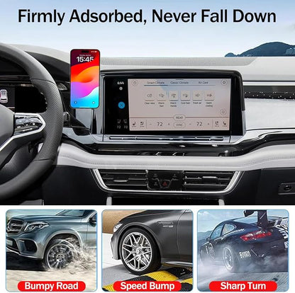 Car Phone Holder for 2025 2024 VW/Volkswagen Atlas/Altas Cross Sport Accessories 12-Inch Touchscreen, 360° Rotation Cell Phone Mount Compatible with MagSafe, for All Smartphones - Image 3