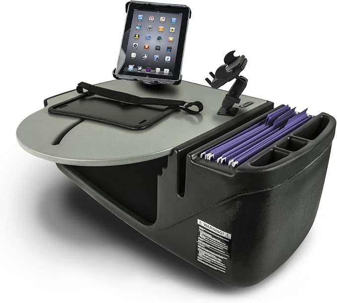 AutoExec AE-RMCD-PM-TAB-GT Roadmaster Car Desk for Your Vehicle Workstation and Mobile Office, with Phone Mount and Tablet Mount by AutoExec