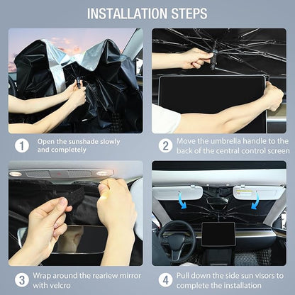 INSAUTO Custom Fit Windshield Sun Shade Umbrella for Subaru Forester 2019-2024, Easy Fold & Store, Comes with Bag, UV & Heat Reflective, Keeps Your Car Cool - Image 6