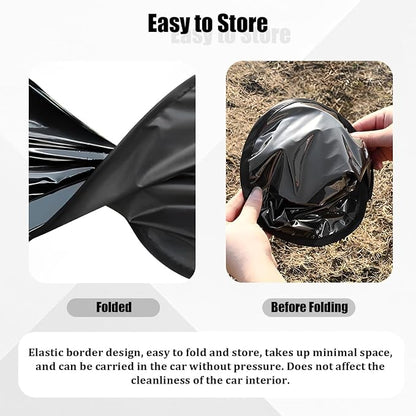 2PCS Car Window Shade, Static Suction Side Window Sun Shield Block UV Rays & Heat Glare, Foldable Auto Sunshade Cover for Baby Sleeping, Universal for SUV Van Truck (Front) - Image 4