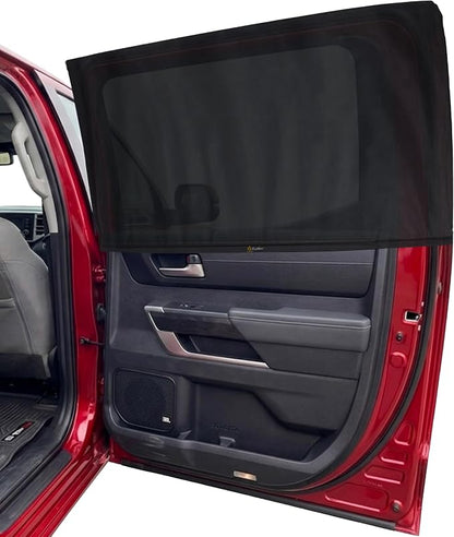 EcoNour Car Window Screen for Toyota Tundra (2022–2026) 2 Pack | Mesh Camping Window Covers | 100% Protection from UV | Baby Safe Privacy Blackout Window | Car Accessories by EcoNour