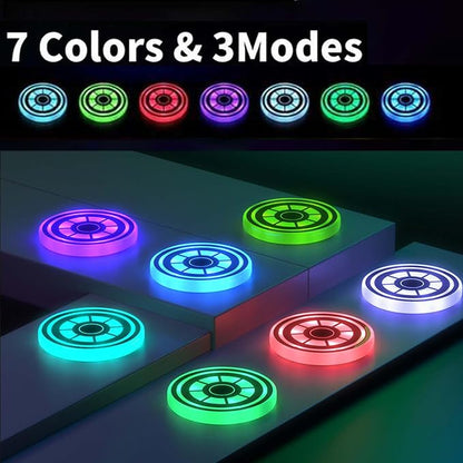 2PCS LED Car Cup Holder Lights, Light up Car Coasters for Cup Holders | 7 Color-Changing Light Up Cup Holder Insert Coasters, Waterproof Car Accessories for Teens, Car Gifts for Men & Women - Image 6