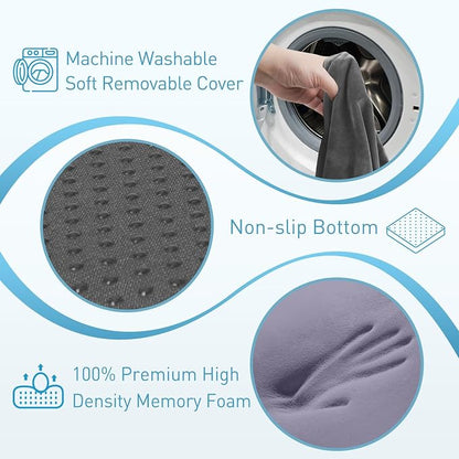 BlissTrends Extra Thick Seat Cushion for Office Chair & Car Seat, LightGrey | XX-Large Tailbone & Sciatica Relief, Ergonomic Support, High-Density Memory Foam, Comfort for Extended Sitting - Image 3