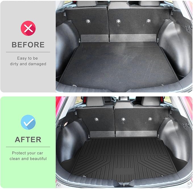 Upgrade Corolla Cross SUV Cargo Liner | Custom Fit Trunk Mat Compatible with 2022 2023 2024 2025 Toyota Corolla Cross (FWD Models Only) | All Weather TPE Cargo Mat for Corolla Cross - Image 5