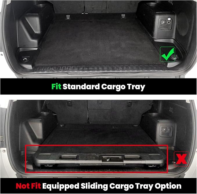 LASFIT Cargo Mat for Toyota 4Runner 2013-2024 (Only Fit 5-Seats) | Fit W/O Sliding Cargo Tray, All Weather Custom Fit Anti-Slip Pet Friendly TPE Trunk & Backrest Mats for 5th Gen 4Runner - Image 2