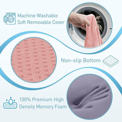 BlissTrends Extra Thick Seat Cushion for Office Chair & Car Seat, Pink | XX-Large Tailbone & Sciatica Relief, Ergonomic Support, High-Density Memory Foam, Comfort for Extended Sitting - Image 2