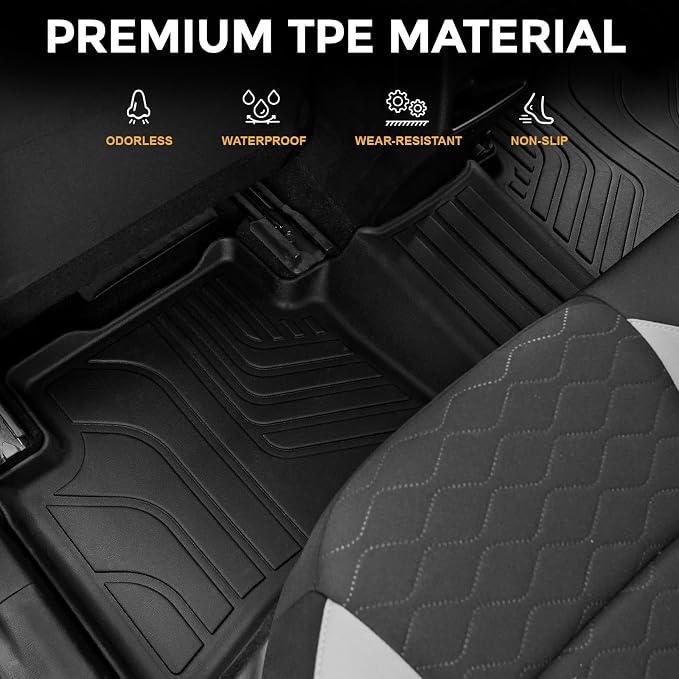 Floor Mats for 2020-2026 Toyota Corolla Sedan Accessories | Full-Coverage Set with Cargo Liner, Odorless & Durable, All-Weather Protection, 3D Laser Fit, Easy to Spray Clean - Image 3