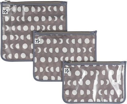 Tiny Twinkle Diaper Bag Organizing Pouches|3 Pack Mess-Proof Clear Front Travel Organizer Bags&TSA Approved Toiletry Bag Set for Baby and Mom Essentials by TinyTwinkle