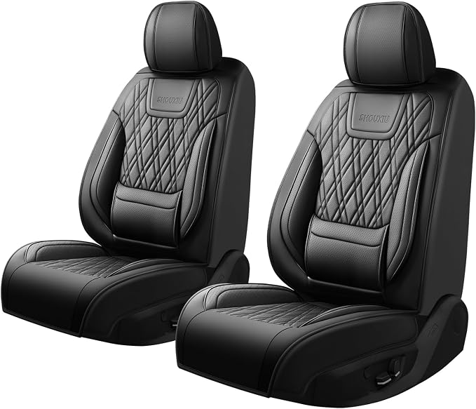 for Subaru Crosstrek 2016-2026 Car Seat Covers, Front Pair, Black | Luxury Full Coverage Leather Seat Protectors, Waterproof Breathable, Non-Slip, Easy to Install, Airbag Compatible, All-Season - Image 9