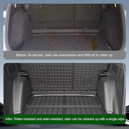 xipoqix Cargo Mat Backrest Mat Compatible with 2017-2022 Honda CRV | Cargo Liner Back Seat Protector Trunk Liner Replacement for 2017-2022 Honda CR-V Accessories(Trunk Mat+Backrest Mat) - Image 3