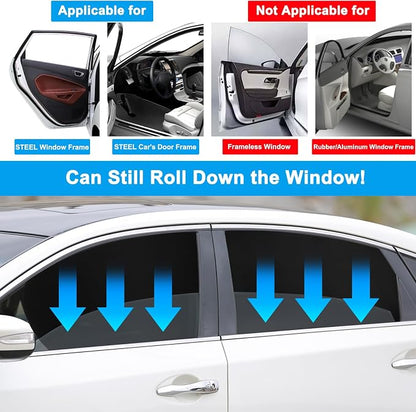 Ovege Car Window Shades 4pcs Magnetic -Side Window Sun Shade for Baby Car Privacy Curtain UV Protection－Front&Back 4pcs - Image 6