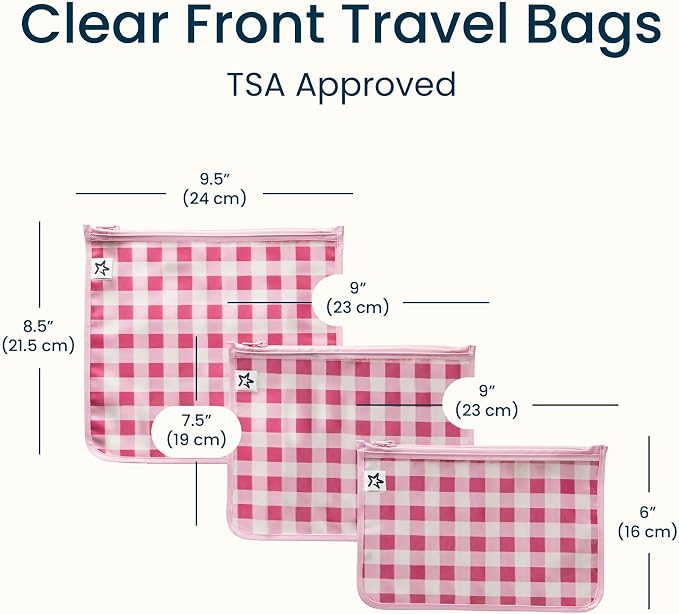 Tiny Twinkle Diaper Bag Organizing Pouches|3 Pack Mess-Proof Clear Front Travel Organizer Bags&TSA Approved Toiletry Bag Set for Baby and Mom Essentials - Image 4