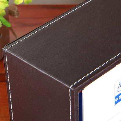 High-end Fashion Pu Leather Tissue Box Holder Business Black,Rectangular Tissue Box Cover,Napkin Holder Drawer Paper Dispenser,Home Office car Tissue Holder with Magnetic Bottom (Brown) - Image 6
