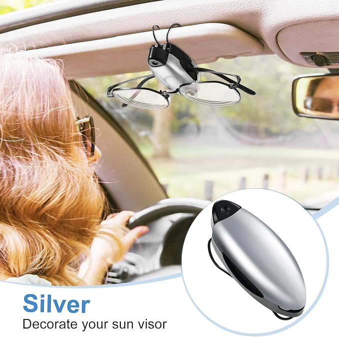Frienda 5 Pcs Car Sun Visor Clip Sunglasses Holder,Stylish Color | Visor Clips for Eyeglasses, Securely Holds Glasses, Ticket Card Holder, Metal Shell Spring Clip, For Women Men Drivers - Image 2