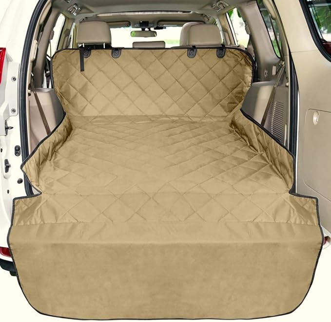 SUV Cargo Liner for Dogs - Water Resistant Trunk Cover for Midsize SUVs | Pet Cargo Cover with Bumper Flap Protector, Non-Slip Car Trunk Mat, Dog Car Seat Cover Prevents Scratches Pet Hair Mud Dirt by F-color