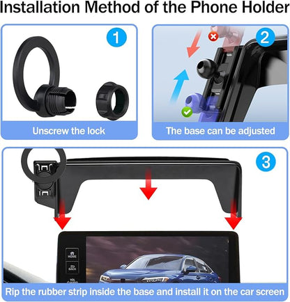Magnetic Phone Holder for Honda Civic 2026 2025 2024 2023 2022 [11th Gen 7/9-inch Screen] Car Phone Mount for Civic Hatchback Sedan Touchscreen, Compatible with MagSafe - Image 6