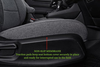 coverdream Car Seat Covers for 2024-2026 Hyundai Santa Fe,7 Seats Full Set | For 2024-2026 SE, SEL, XRT& Hybrid SEL, 2nd-Row 40/60 Split Seats W/Armrest, Polyester (Gray) - Image 4